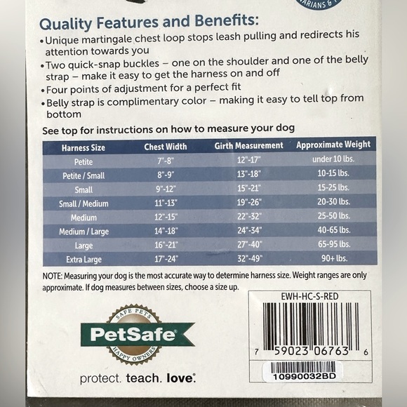 PetSafe Easy Walk No-Pull Harness sz Small 15-25 lbs Dogs - Picture 3 of 3